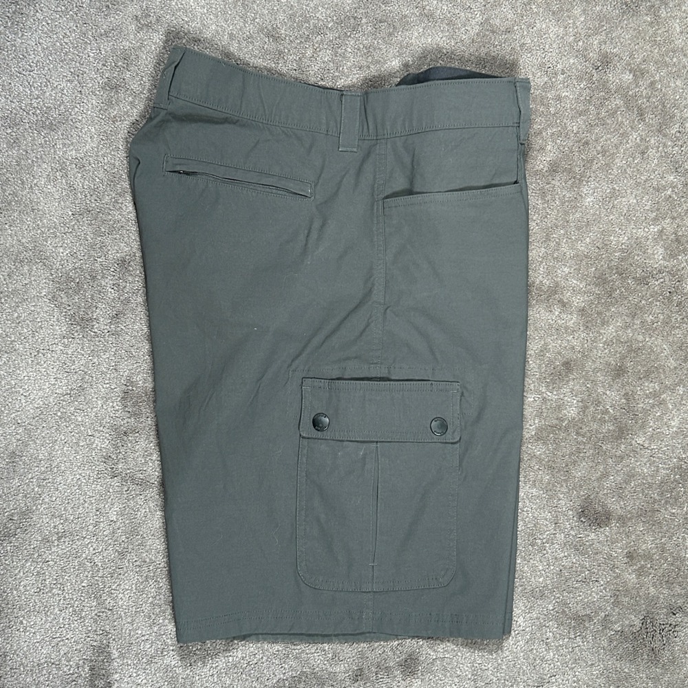 Orvis Cargo Shorts Men 38 Gray Solid Stretch Nylon Outdoor Hiking Casual - Picture 7 of 13